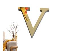 Adesivi da parete a forma di lettera ' , autoadesivi in 3D, in acrilico, a specchio, decorazioni per soggiorno, camera da , decorazione per la casa, colore oro chiaro