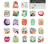 Adesivi da parete | Adesivi cristiani Versi della Bibbia | Adesivi per bottiglie d'acqua di Natale | Diario Scrapbooking Decalcomanie cristiane 50X Wisdom Words Decalcomanie Artigianato portatile per