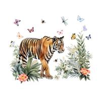 Adesivi da parete animali della giungla adesivi da parete animali della tigre,Adesivo da parete con disegno di tigre della giungla - Decalcomanie da parete animali della giungla per sale