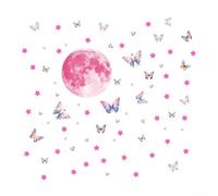 Adesivi da parete autoadesivi che si illuminano al buio, a forma di stella e farfalla, per pareti della camera da letto dei bambini e superfici di gioco