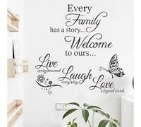 Adesivi da parete con scritta inglese "Every Family Has A Story" (lingua italiana non garantita), 42 x 50 cm