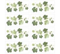 Adesivi da parete di design creativo: 8 pezzi di foglie verdi, viticci, decorazione della stanza