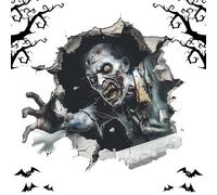 Adesivi da parete di Halloween, adesivi rimovibili spettrali e spaventosi per decorazioni per feste di Halloween, decorazione a tema casa infestata per casa, cucina, pub, pavimento, appartamento, bar