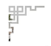 Adesivi da parete in acrilico 3D a specchio, per la decorazione della casa, fai da te, decorazione da parete, 10 cm x 10 cm, argento/oro/nero (4 argento)