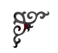 Adesivi da parete in acrilico 3D a specchio, per la decorazione della casa, fai da te, decorazione da parete, 10 cm x 10 cm, argento/oro/nero (2 nero)