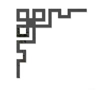 Adesivi da parete in acrilico 3D a specchio, per la decorazione della casa, fai da te, decorazione da parete, 10 cm x 10 cm, argento/oro/nero (4 nero)