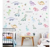 Adesivi da parete interattivi a forma di dinosauro, rimovibili, in PVC, per la cameretta dei bambini, perfetti per creare un ambiente giocoso
