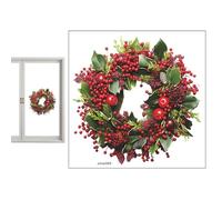 Adesivi Da Parete Natalizi,Adesivo Corona Di Natale Per Camera Dei Bambini | Adesivi Artistici Autoadesivi da 38.9 cm - Per La Casa La Camera Da Letto La Dei Bambini L'Aula Lo Sfondo Per Feste