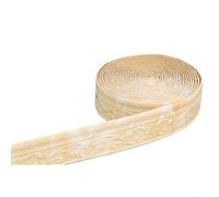 Adesivi da parete per battiscopa in schiuma di cotone, impermeabile e resistente all'umidità per pareti interne (bianco giallastro)