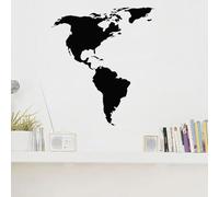 Adesivi da parete per mappe del Nord e Sud America adesivi da parete per la camera da letto del soggiorno murales d'arte decorazioni per la carta da parati geografica/nera