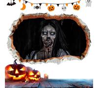 Adesivi da parete zombie - adesivi spettrali di Halloween | Rompere grafica d'arte in vinile per la camera da letto in aula interna automobilistica