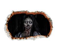 Adesivi da parete zombie di Halloween, adesivi da parete per finestre, decorazioni stagionali che sfondano la parete per soggiorno, casa stregata