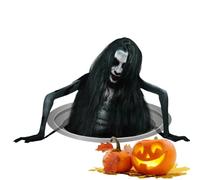 Adesivi da pavimento di Halloween - Adesivi murali horror donna dai capelli lunghi | Decorazione per pavimenti di Halloween, finestre spettrali per la casa, il soggiorno