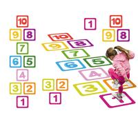adesivi da pavimento numeri 1-10 per gioco campana - set educativo