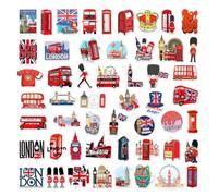 Adesivi Da Viaggio Per L'Inghilterra - Pacchetto Decalcomanie Per Le | Vacanze A Londra | Adesivi Decorativi Impermeabili Per Scrapbook, Notebook, Bottiglia D'acqua, Laptop, Bagagli, Diario Di Sk