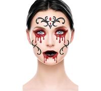 Adesivi da viso glitterati per trucco effetto vampira draculessa 20x20 cm