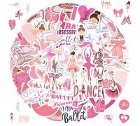 Adesivi Danza Balletto - 2 X 55 Pezzi Ballerina Stickers per Valigia, Skateboard, Laptop - Cute Vinile Impermeabile Bambina