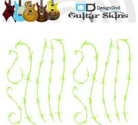 Adesivi decalcomania chitarra Pro personalizzati BARB WIRE adatti a tutte le ...