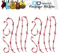 Adesivi decalcomania chitarra Pro personalizzati BARB WIRE adatti a tutte le ...