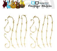 Adesivi decalcomania chitarra Pro personalizzati BARB WIRE adatti a tutte le ...