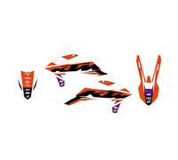Adesivi decalcomanie kit grafiche compatibili con Ktm Sx/Sxf 125 2019-2022 - Exc - Exc f 2020-2023 Blackbird