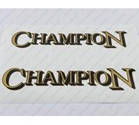 ADESIVI DECALCOMANIE ORO LOGO BARCA CAMPIONE 10" x 2" 2 pezzi.