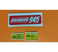 ADESIVI DECALCOMANIE PER PASQUALI 945 MOTOCOLTIVATORI E 4 RUOTE PASQUALI 945