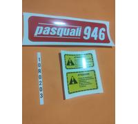 ADESIVI DECALCOMANIE PER PASQUALI 946 MOTOCOLTIVATORI E 4 RUOTE PASQUALI 946