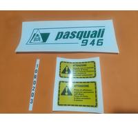 ADESIVI DECALCOMANIE PER PASQUALI 946 MOTOCOLTIVATORI E 4 RUOTE PASQUALI VERDI