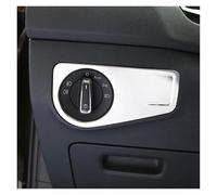Adesivi decorativa Coprifari Decorativi Per Il Controllo Dei Fari Protezione Per Modanatura Interna In ABS Per VW Per Tiguan 2017 2018 GE Accessori Auto Interno(Single hole silver)