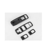 Adesivi decorativa Per Jeep Per Grand Per Cherokee WK2 2011-2020 Bracciolo Portiera Auto Vetro Alzacristalli Pulsante Controllo Pannello Accessori Auto Interno(Fibra di carbonio)