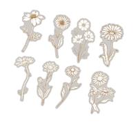 Adesivi decorativi colorati a forma di fiore facilmente sfoderabili in PET texture Journaling Adesivi per artigianato e forniture per ufficio etichette PET con diversi motivi