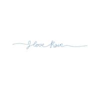 Adesivi decorativi in vinile amo la pioggia una riga continua parola autunno frase banner scrittura a mano autunno citazione 18x160.7cm Pittura murale artistica Blu