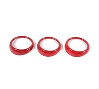 Adesivi Decorativi Per Bocchette Di Ventilazione Per Cruscotto Auto In Fibra Carbonio ABS Accessori Per Ford Per Mustang Dal 2015 In Poi Accessorio interne Auto(Rosso)