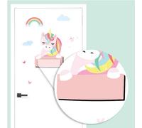 Adesivi decorativi per porta - Stellasticker - Rendi unica la porta della stanza di tuo figlio con l’adesivo personalizzato a Tema. (Tema unicorno)