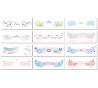 Adesivi Decorativi Per Tatuaggi Sul Viso, Impermeabili, Resistenti Al Sudore Ed Ecologici, Dallo Stile Fresco E Carino, Adatti Per Studi Fotografici E Ritratti. 158x60mm