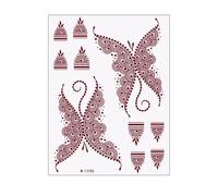 Adesivi Del Modello Fiori Tatuati Resistenti All'acqua Elegante Temporanea Per L'henné Tatuato Con Modello Fiori Resistenti All'acqua