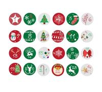 Adesivi Di Avvento Di Natale,Decalcomanie Del Calendario Avvento Di Natale, Etichette del conto alla rovescia dell'Avvento Adesivi natalizi, Adesivi di Numeri di Natale Etichette di Perline Re