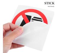 Adesivi di Avviso Divieto Cibo 5 Pezzi in Pvc per Sicurezza