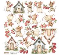 Adesivi di Carta Scrapbooking - ScrapLove - Raspberry Mouse 1 Raspberry Mouse