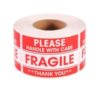 Adesivi Di Etichette Fragili, Adesivo Forte, Fogli 2x3x500, Adesivi Da Imballaggio, Etichette Di Avvertimento Fragile, Design Rosso E Bianco Brillante, Per Piatti Di Scatole Di Business Box Da C