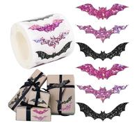Adesivi di Halloween | Adesivi neri con pipistrelli per finestre da parete - Adesivi sigillanti per buste per feste per giovani, adolescenti, ragazze, familiari, amici, ragazze e ragazzi