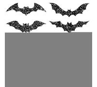 Adesivi di Halloween | Adesivo con pipistrelli neri per finestre da parete, buste sigillanti decalcomanie per feste per giovani, adolescenti, ragazze, familiari, amici, ragazze e ragazzi