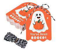 Adesivi di Halloween - Boo Basket Stuffers per donne e uomini, sacchetti di Halloween - Etichette fantasma con cordino per regali, You've Been Booed, Carino Spooky Basket Stuffers per lui Lei
