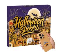 Adesivi di Halloween per bambini, 200 pezzi, decorazione orribile per computer portatile, decorazione con adesivi tenebrosi impermeabili per valigie portatili, bottiglie, skateboard, telefoni