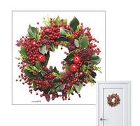 Adesivi Di Natale - Decorazione per Camera da Letto a Motivo Corona di Natale | Decorazioni Adesive Per Il Soggiorno Da 39 Centimetri - Per La Casa La Camera Da Letto La Dei Bambini L'Aula Lo S