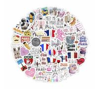 Adesivi di Parigi per Scrapbooking, Laptop, Bottiglie d'Acqua e Planner - Adesivi con Tema Viaggio a Parigi e Francese per Progetti Fai-da-Te e Regali