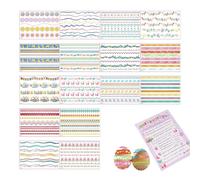 Adesivi di Pasqua - 16 pezzi decalcomanie con glitter pasquale resistenti all'acqua, adesivi per scrapbooking, per aula di scrapbooking, feste, diario, planner natalizio