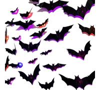 Adesivi di Pipistrelli per Halloween 36 Pezzi Spaventosi Con LED