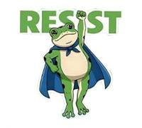 Adesivi di protesta con la rana di nuovo la macchina, decalcomania resistente alla nebbia, divertente adesivo per paraurti per computer portatile, adesivo in vinile impermeabile, per finestrino auto